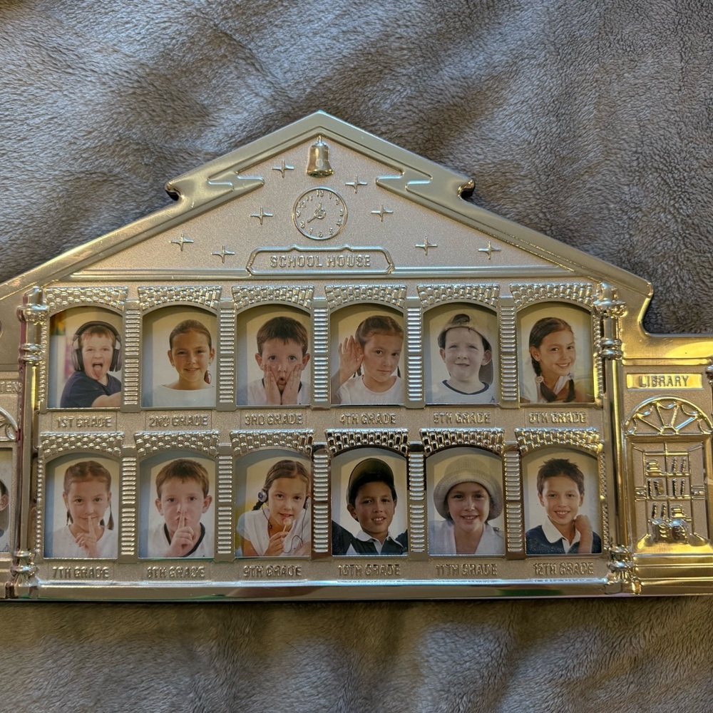 Silver School House Photo Frame grades kindergarten to 12th